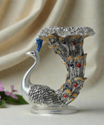 Load image into Gallery viewer, Silver Plated Antique Matt Finish Peacock Candle