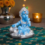 Load image into Gallery viewer, Makhan Chor Silver Plated with Blue Colour