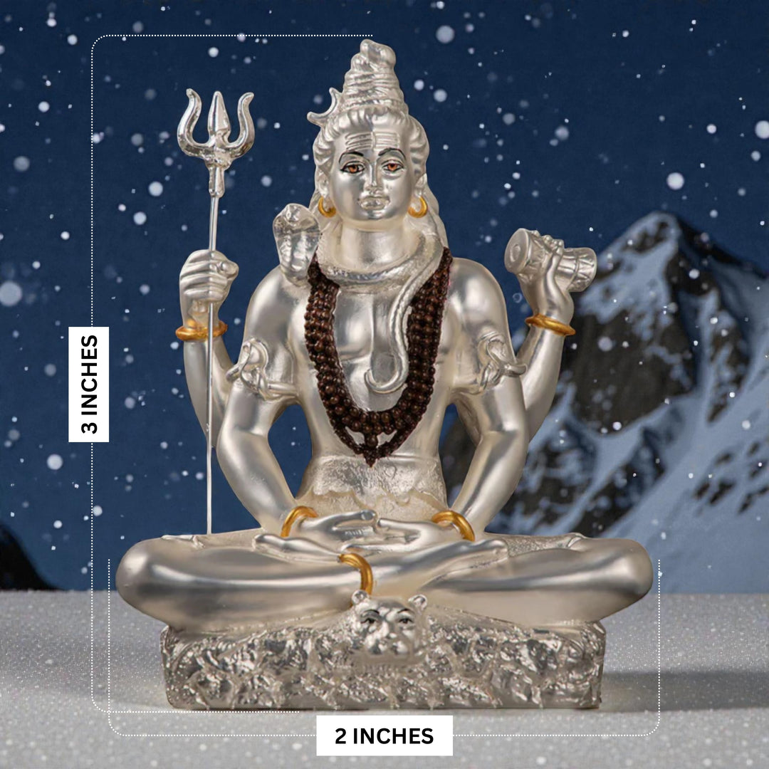 Silver Plated Shiva Statue