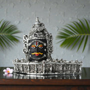 Mahakal Shivling Silver Plated Antique Finish