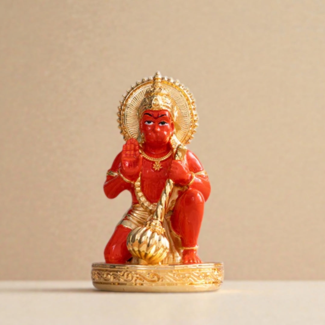 Gold Plated Ashirvad Hanuman